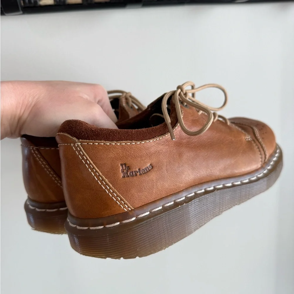 Dr. Martens 11664 Brown Leather Chunky Oxford Boots - Y2K 90s - Women's Size 9 - Picture 5 of 16